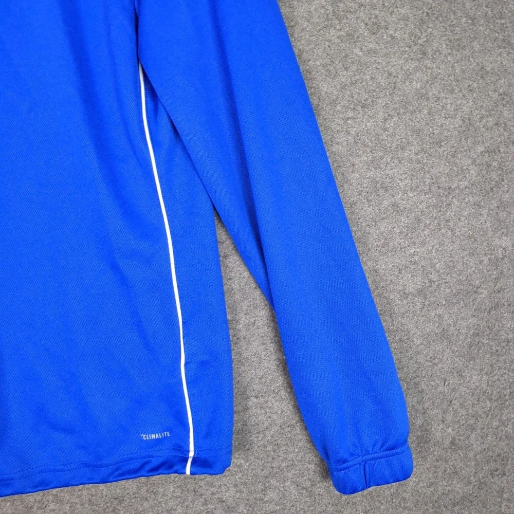 Adidas Climalite Mens Small Blue Quarter Zip Athletic Pullover Training Top